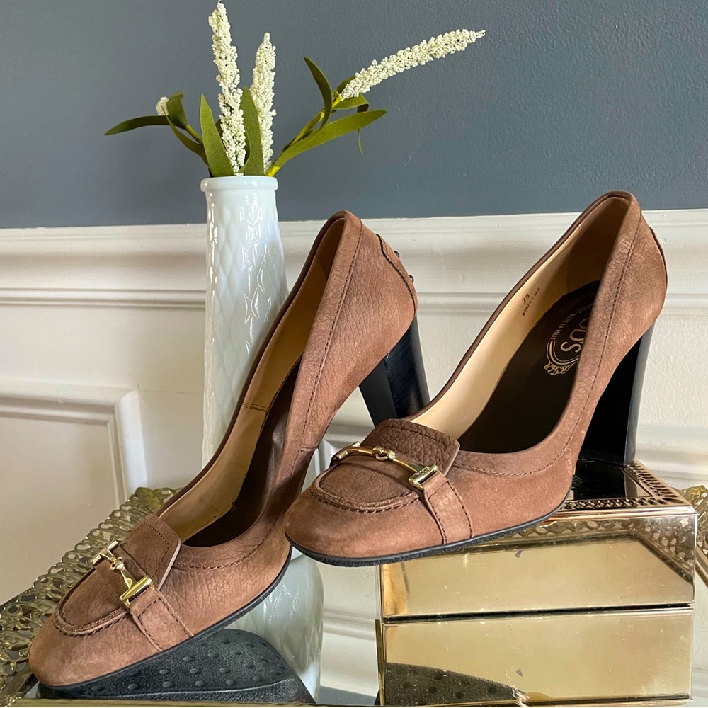 TOD’S Jodie Morsetto Doppia Suede Mule Pumps